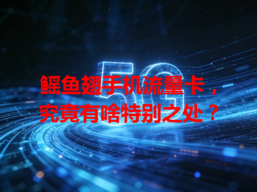 鳐鱼翅手机流量卡，究竟有啥特别之处？