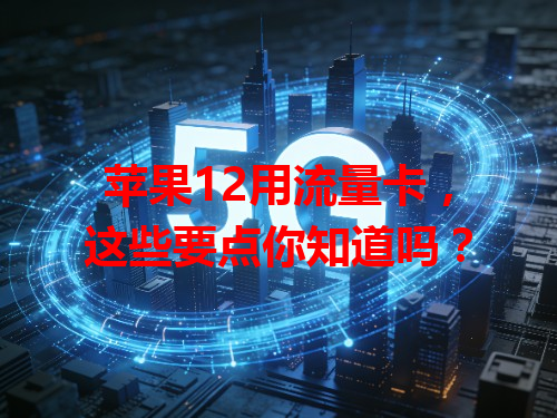 苹果12用流量卡，这些要点你知道吗？