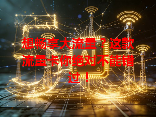 想畅享大流量？这款流量卡你绝对不能错过！