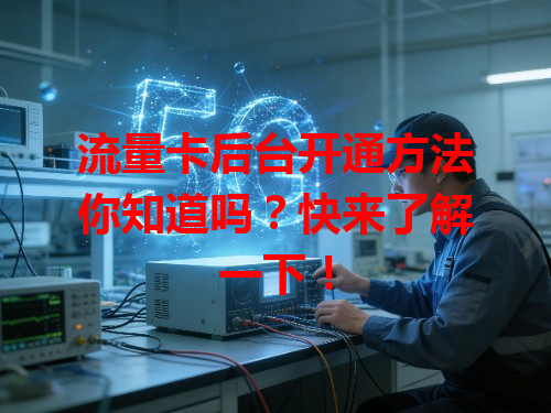 流量卡后台开通方法你知道吗？快来了解一下！