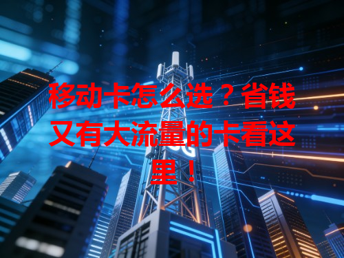 移动卡怎么选？省钱又有大流量的卡看这里！