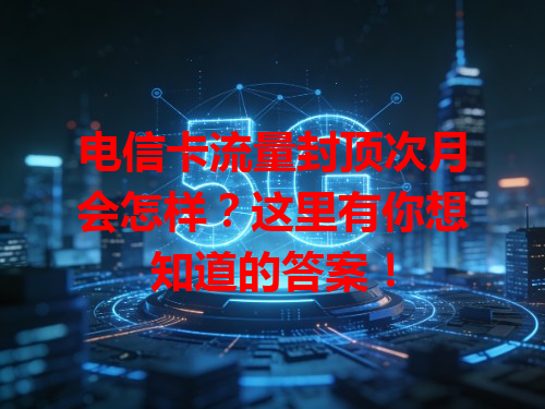电信卡流量封顶次月会怎样？这里有你想知道的答案！