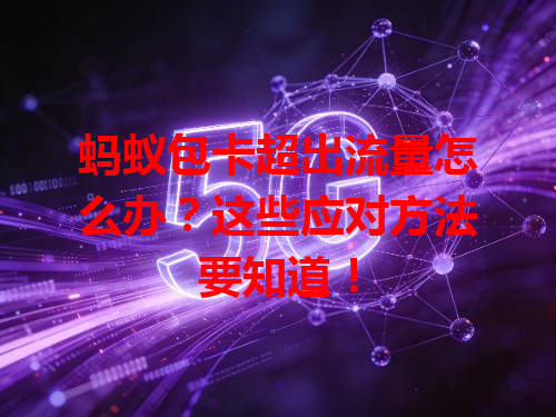蚂蚁包卡超出流量怎么办？这些应对方法要知道！