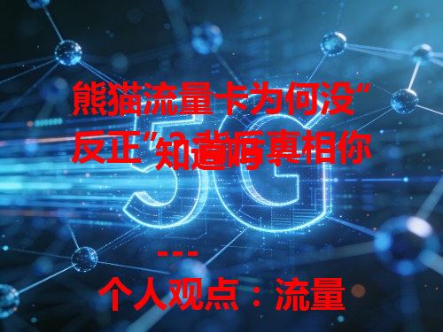 熊猫流量卡为何没“反正”？背后真相你知道吗？

---

个人观点：流量卡的规则变化确实让人头疼，用户很难搞清楚，希望能有更清晰明确的说明。