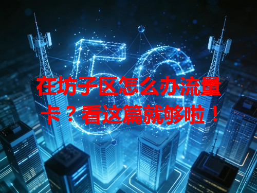 在坊子区怎么办流量卡？看这篇就够啦！