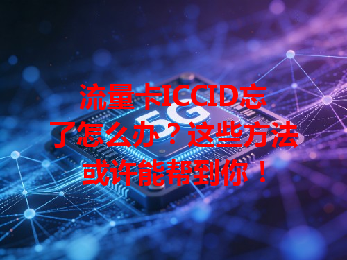 流量卡ICCID忘了怎么办？这些方法或许能帮到你！
