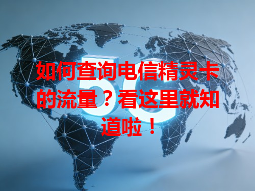 如何查询电信精灵卡的流量？看这里就知道啦！