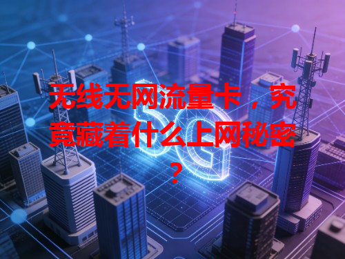 无线无网流量卡，究竟藏着什么上网秘密？