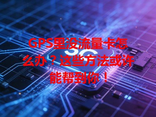 GPS里没流量卡怎么办？这些方法或许能帮到你！