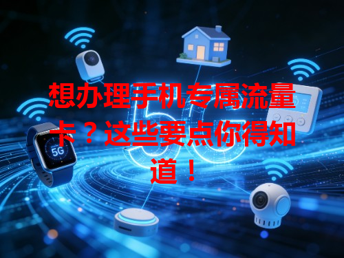 想办理手机专属流量卡？这些要点你得知道！