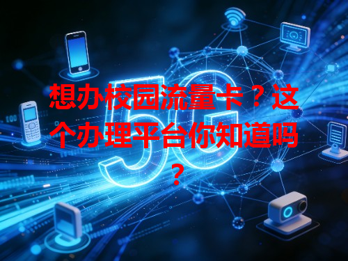 想办校园流量卡？这个办理平台你知道吗？