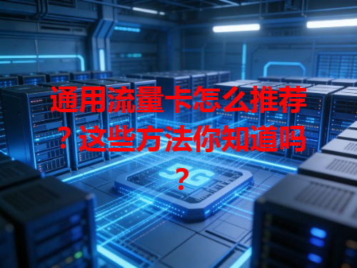 通用流量卡怎么推荐？这些方法你知道吗？