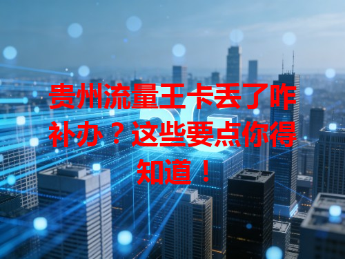 贵州流量王卡丢了咋补办？这些要点你得知道！