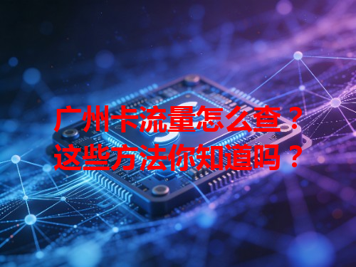 广州卡流量怎么查？这些方法你知道吗？