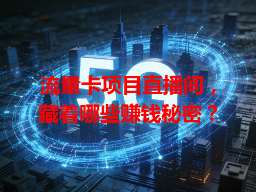 流量卡项目直播间，藏着哪些赚钱秘密？
