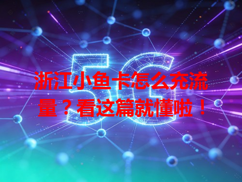 浙江小鱼卡怎么充流量？看这篇就懂啦！
