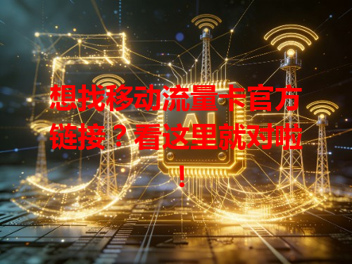 想找移动流量卡官方链接？看这里就对啦！