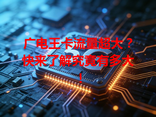 广电王卡流量超大？快来了解究竟有多大！