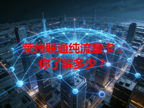 莱州联通纯流量卡，你了解多少？
