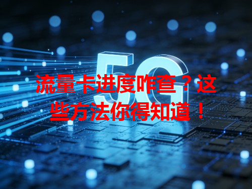 流量卡进度咋查？这些方法你得知道！