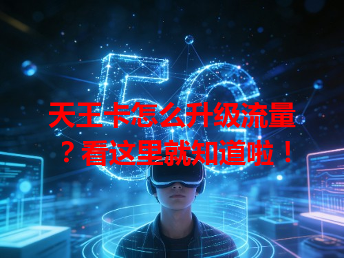 天王卡怎么升级流量?看这里就知道啦!