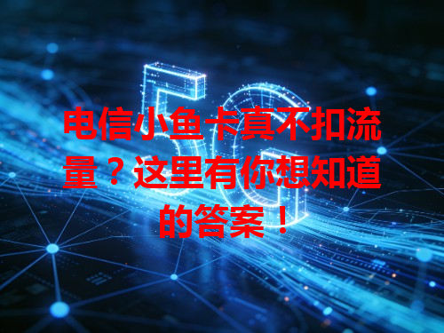 电信小鱼卡真不扣流量？这里有你想知道的答案！