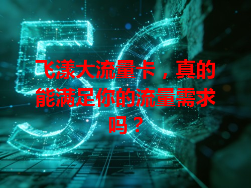飞漾大流量卡，真的能满足你的流量需求吗？