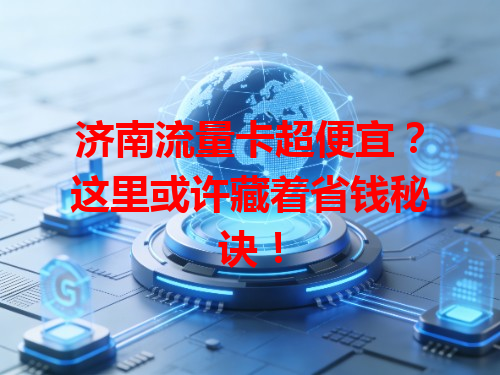 济南流量卡超便宜？这里或许藏着省钱秘诀！