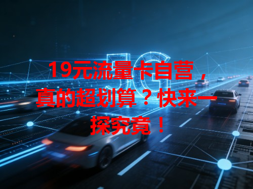 19元流量卡自营，真的超划算？快来一探究竟！