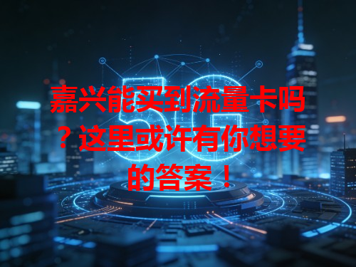 嘉兴能买到流量卡吗？这里或许有你想要的答案！