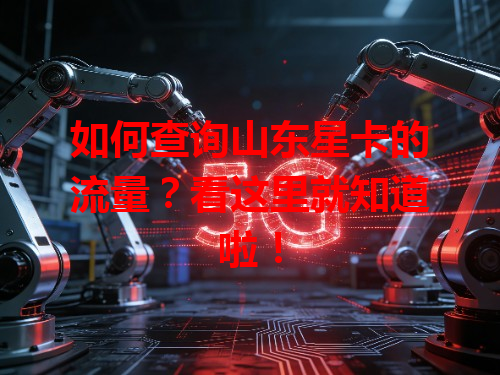 如何查询山东星卡的流量？看这里就知道啦！