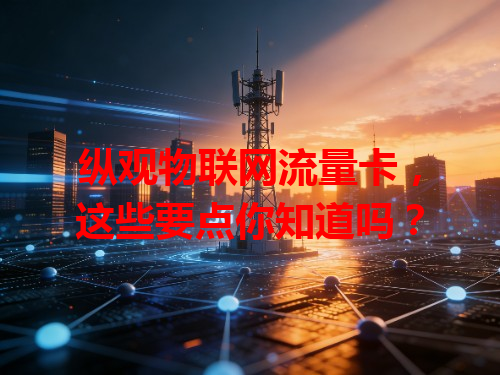 纵观物联网流量卡，这些要点你知道吗？