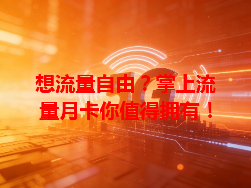想流量自由？掌上流量月卡你值得拥有！