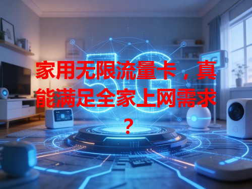 家用无限流量卡，真能满足全家上网需求？