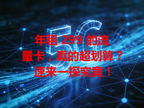 年租 299 的流量卡,真的超划算?速来一探究竟!