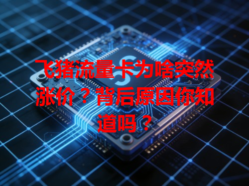 飞猪流量卡为啥突然涨价？背后原因你知道吗？