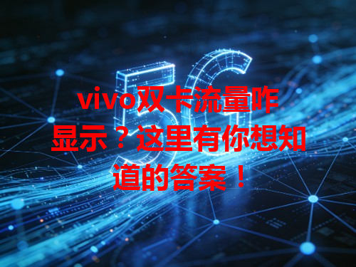 vivo双卡流量咋显示？这里有你想知道的答案！