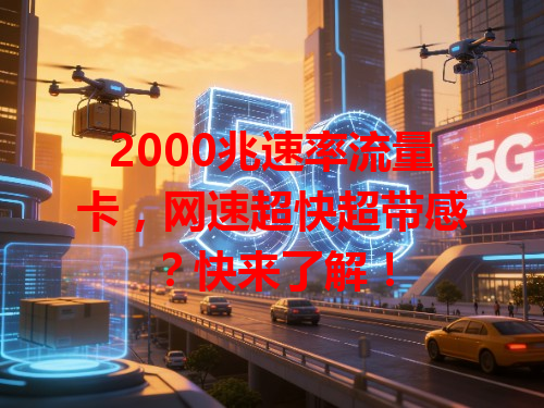 2000兆速率流量卡，网速超快超带感？快来了解！