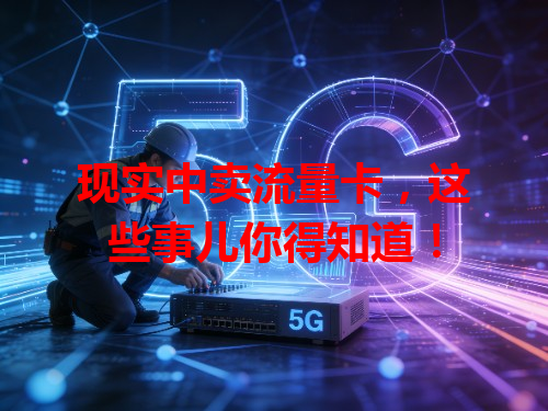 现实中卖流量卡，这些事儿你得知道！