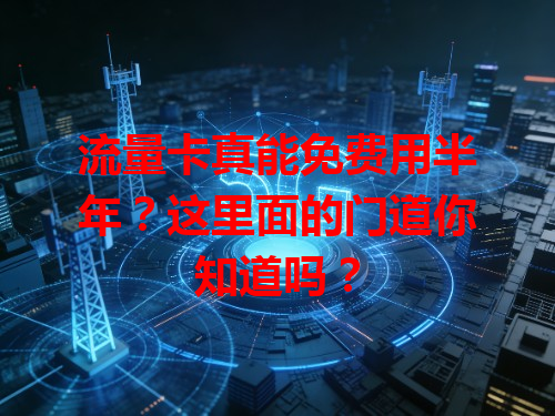 流量卡真能免费用半年？这里面的门道你知道吗？