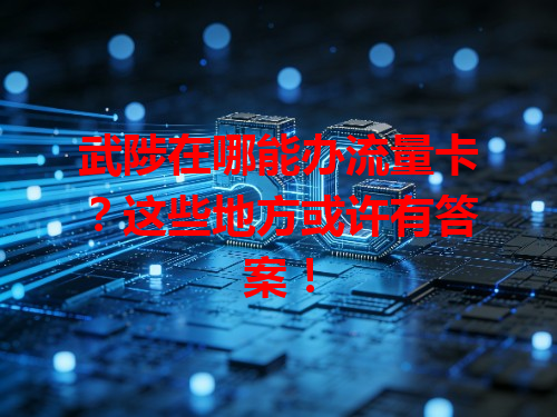 武陟在哪能办流量卡？这些地方或许有答案！