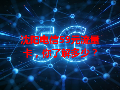 沈阳电信59元流量卡，你了解多少？