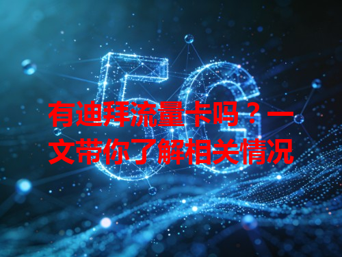 有迪拜流量卡吗？一文带你了解相关情况