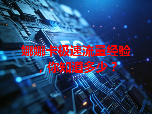 娜娜卡极速流量经验，你知道多少？