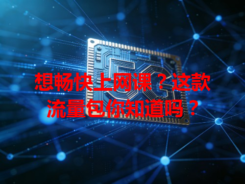 想畅快上网课？这款流量包你知道吗？