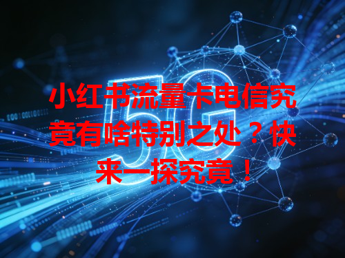 小红书流量卡电信究竟有啥特别之处？快来一探究竟！
