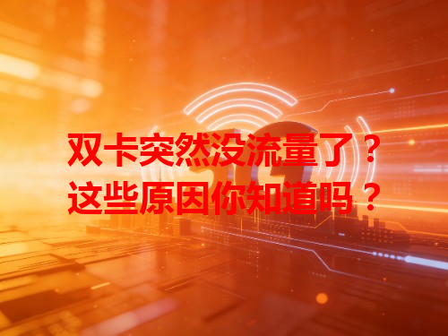 双卡突然没流量了？这些原因你知道吗？