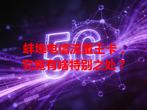 蚌埠电信流量王卡,究竟有啥特别之处?