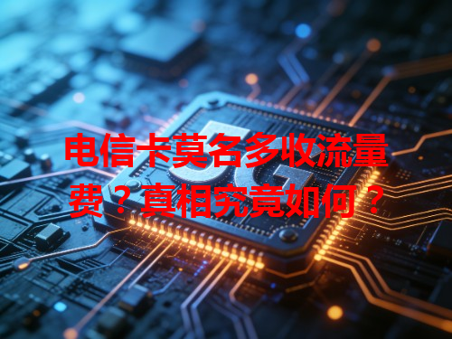 电信卡莫名多收流量费？真相究竟如何？