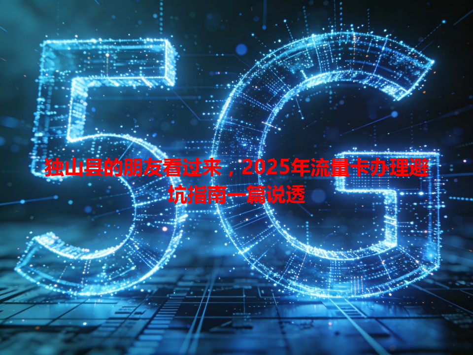 独山县的朋友看过来，2025年流量卡办理避坑指南一篇说透